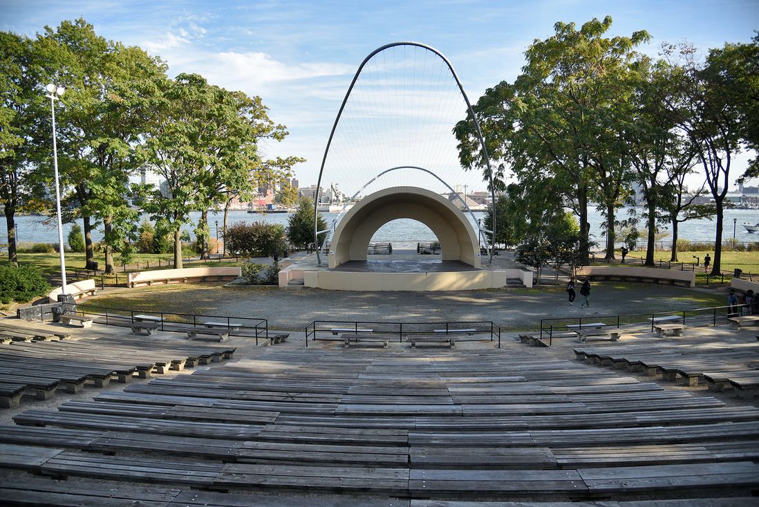 The East River Park amphitheater, seen here in 2019, was a popular venue for concerts and performances.